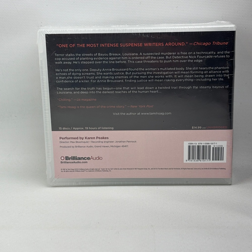 A Thin Dark Line CD Audiobook Tami Hoag 15 Disc Set Unabridged Brilliance Audio - Picture 3 of 5